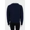 Кашемировый свитер с рельефным принтом