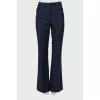 High-waisted flared trousers