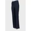 High-waisted flared trousers