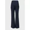 High-waisted flared trousers