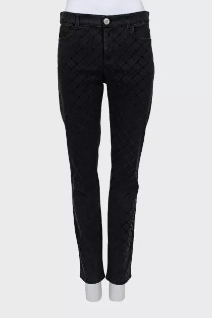 Geometric skinny jeans