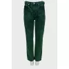 Straight-leg high-waist jeans