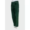 Straight-leg high-waist jeans