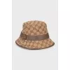 Panama hat in branded print