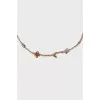 Gold pendant with rhinestones