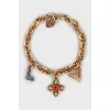 Gold bracelet with charms