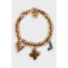 Gold bracelet with charms