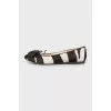 Two-tone textile ballet shoes
