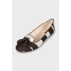 Two-tone textile ballet shoes