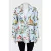 Printed straight-fit jacket