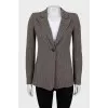 Fitted jacket in geometric print