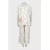 Suit with polka dot trousers