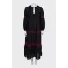Loose fit embroidered dress