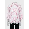 Loose fit shirt with lace
