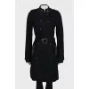 Fitted coat with decor