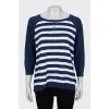 Two-tone striped long sleeve
