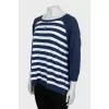 Two-tone striped long sleeve