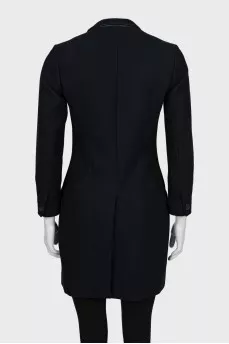 Приталене пальто із вовни