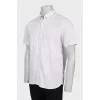 Men's white shirt with fine print