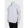 Men's black and white printed shirt