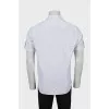 Men's black and white printed shirt