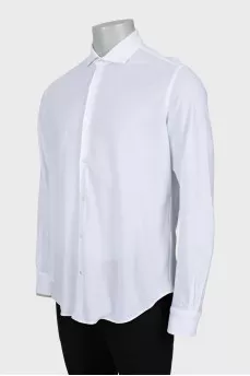 Men's white button-down shirt