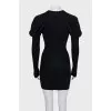 Bodycon dress with voluminous shoulders