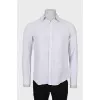 Men's fitted linen shirt