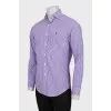 Men's fitted shirt in check print