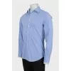 Men's blue gingham shirt