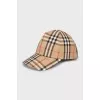 Textile cap with branded print