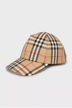 Textile cap with branded print