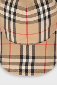 Textile cap with branded print