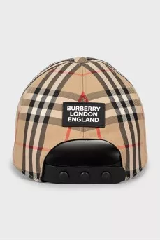 Textile cap with branded print