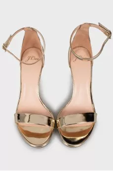 Gold stiletto sandals