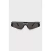 Black browline sunglasses with logo
