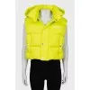 Quilted vest in bright green