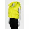 Quilted vest in bright green