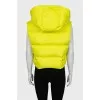 Quilted vest in bright green