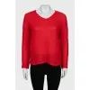Knitted red sweater