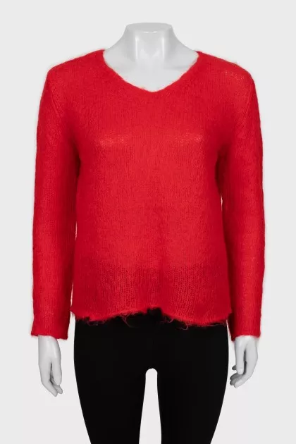Knitted red sweater