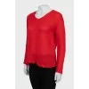 Knitted red sweater