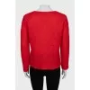 Knitted red sweater