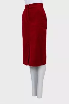 Velor pencil skirt