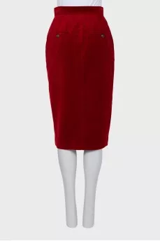 Velor pencil skirt