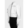 Bomber with sewn pocket