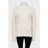 White fitted sweater