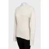 White fitted sweater