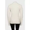 White fitted sweater