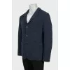 Men's blue knitted jacket